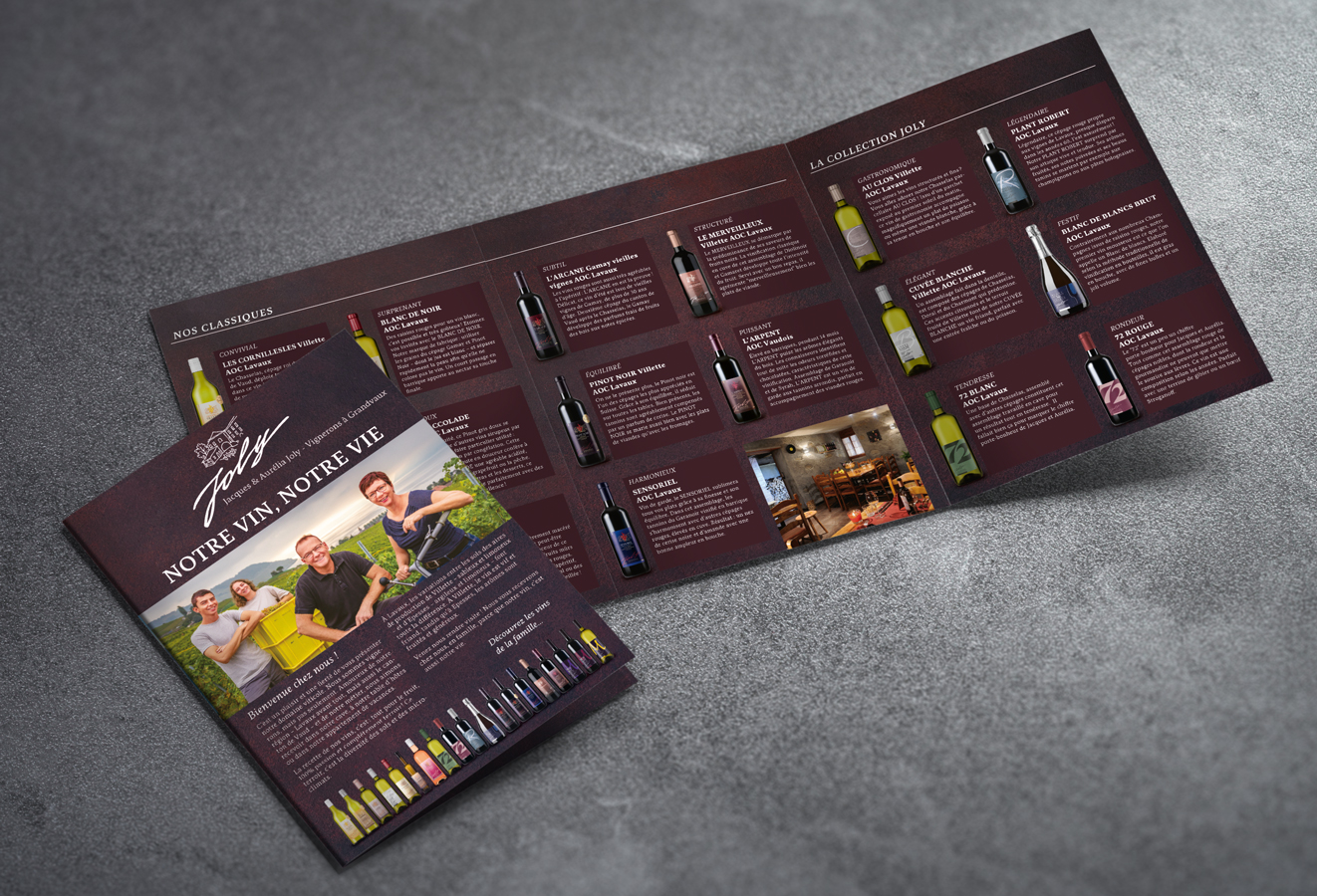 07 Jacques et Aurélia Joly Artisans-Vignerons à Grandvaux, les produits - A5 3 volets