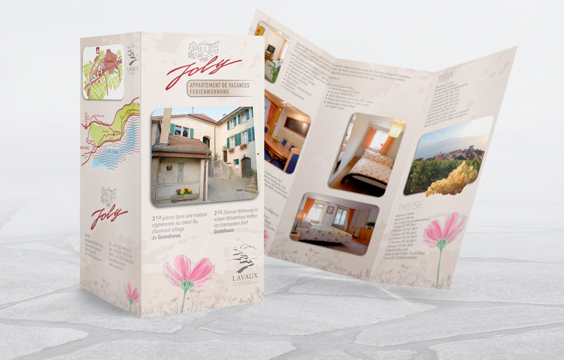 10 Prospectus pour la location d'un appartement de vacances. - Cave Jacques et Aurélia Joly, Grandvaux