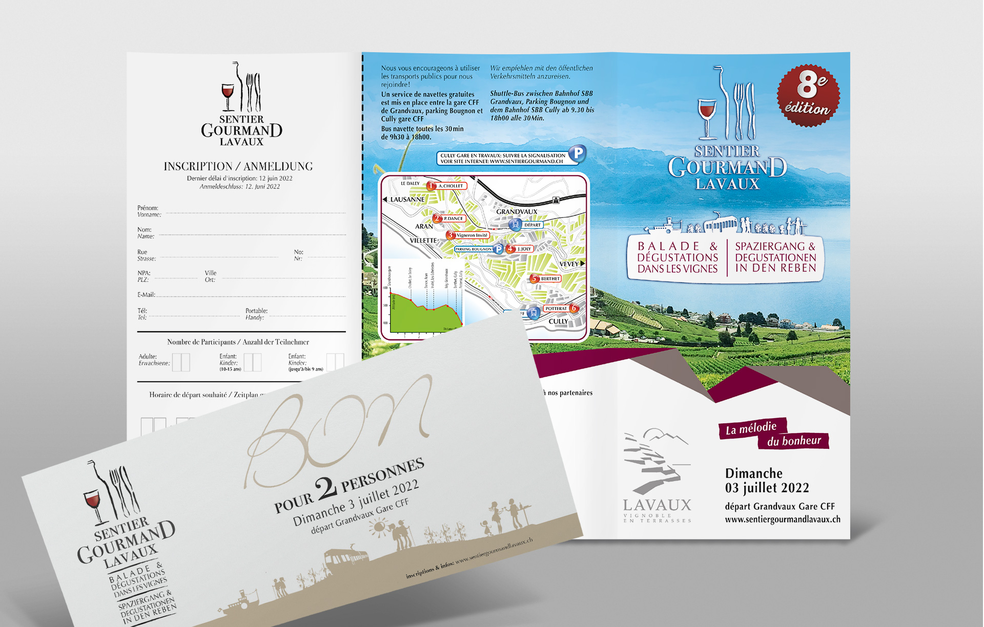 11 Logo, graphisme et site internet - Sentier Gourmand Lavaux